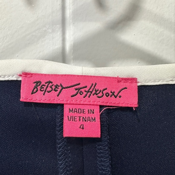 NWT Betsey Johnson Navy Front Zip Fit and Flare Dress - Picture 3 of 7